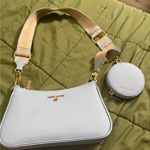 Anne Klein White Crossbody Bag Set